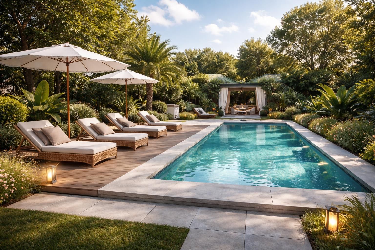 découvrez nos conseils pour aménager parfaitement l'entourage de votre piscine afin d'optimiser votre espace extérieur et profiter pleinement de votre jardin.