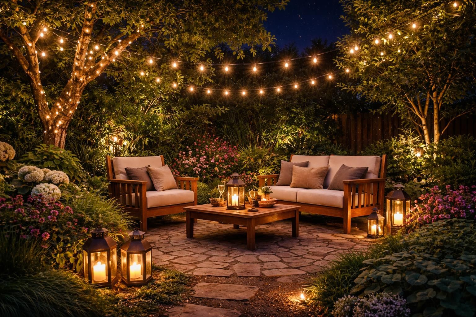 découvrez comment choisir les éclairages parfaits pour transformer votre petit jardin cosy en un espace chaleureux et enchanteur la nuit.