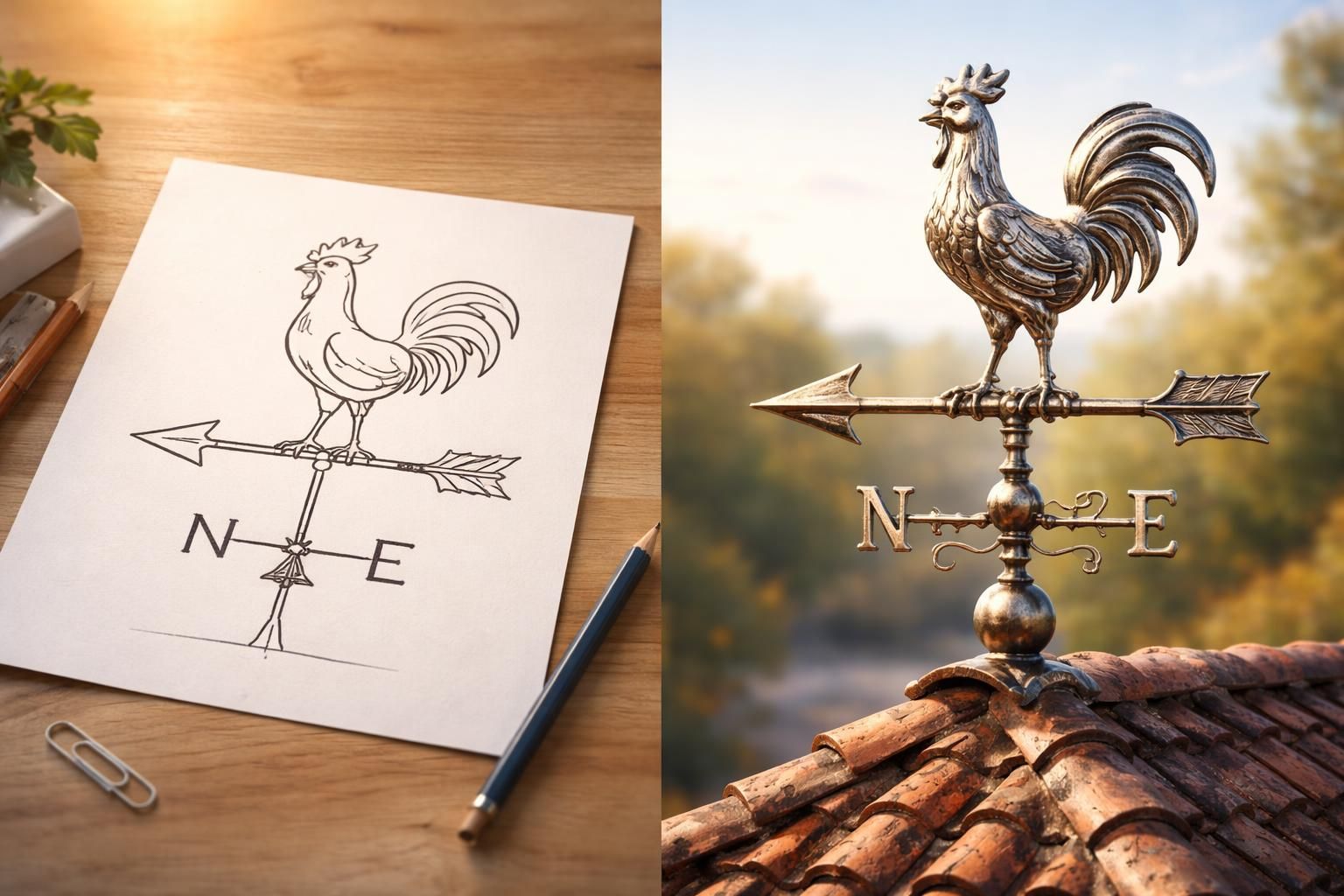 découvrez comment transformer un dessin simple et facile d'une girouette en une véritable œuvre d'art grâce à des techniques simples et créatives.